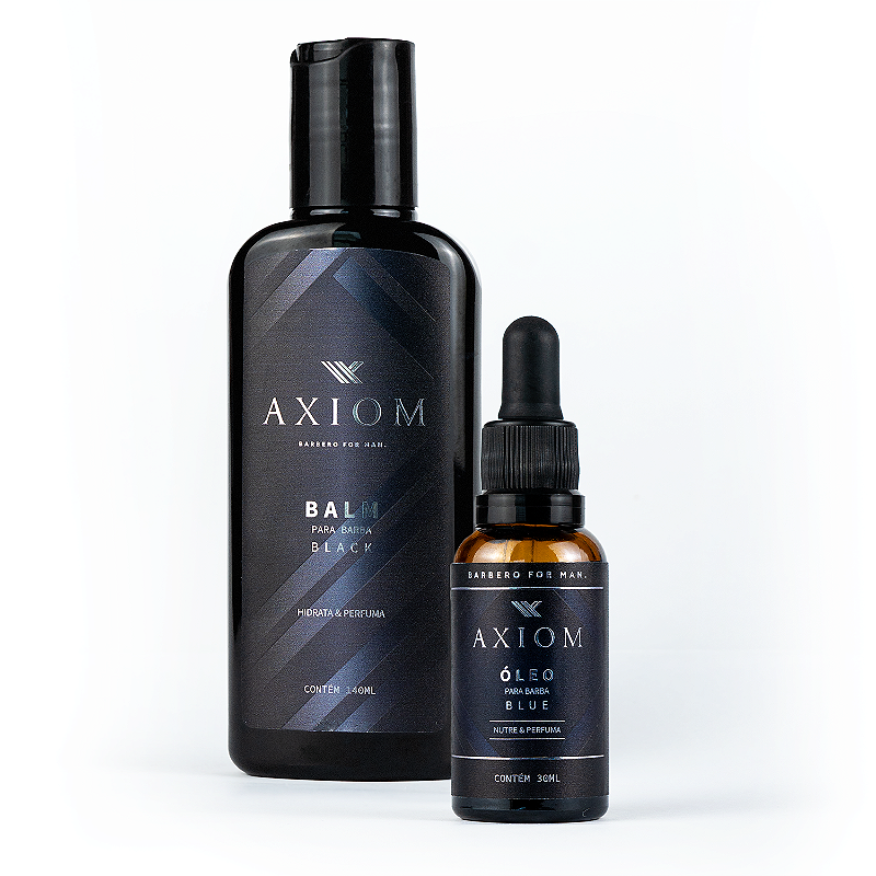 Kit Axiom Clássico Black – Balm e Óleo para Barba