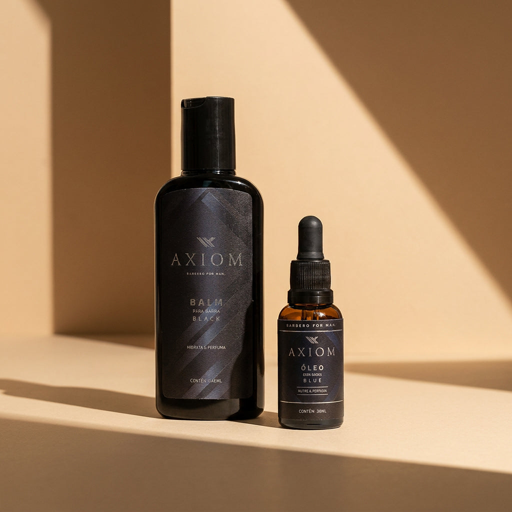 Kit Axiom Clássico Black – Balm e Óleo para Barba