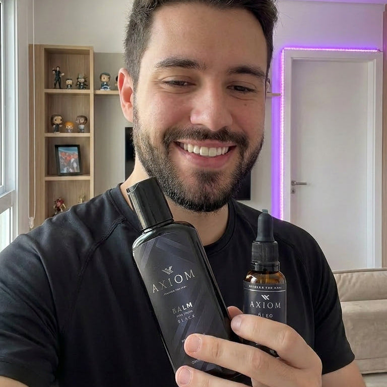 Kit Axiom Clássico Blue – Balm e Óleo para Barba